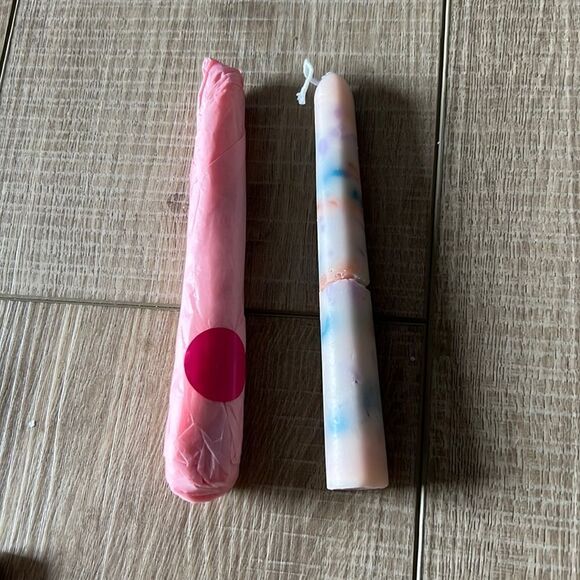 Free People x By Land + Sea Color Drip Small Taper Set of 2 - Picture 4 of 6